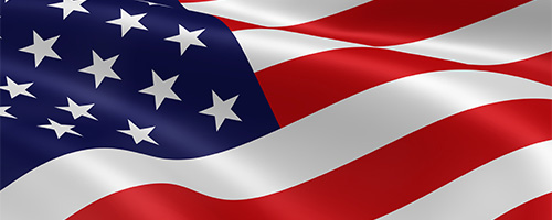 Photo of a waving US Flag